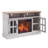 NAYSAYE Indoor Fireplace TV Stand Modern Media Console with Storage for Living Room, Jasmine White, 58"*15.75"*32" - 3 of 4