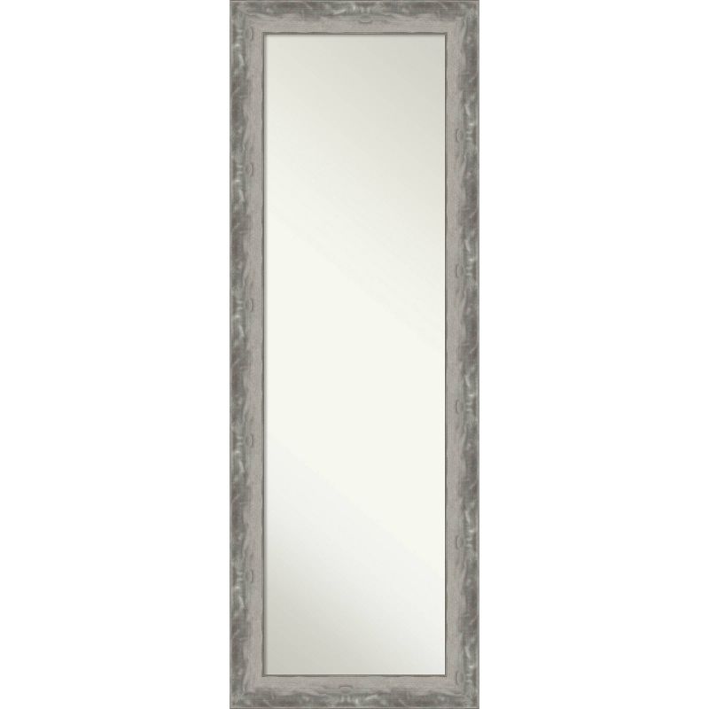 19&#34; x 53&#34; Non-Beveled Waveline Silver Narrow Full Length on The Door Mirror - Amanti Art, 1 of 12