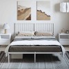 vidaXL White Metal Queen Bed Frame with Headboard, Under-Bed Storage, Heavy-Duty, No Mattress - 4 of 4