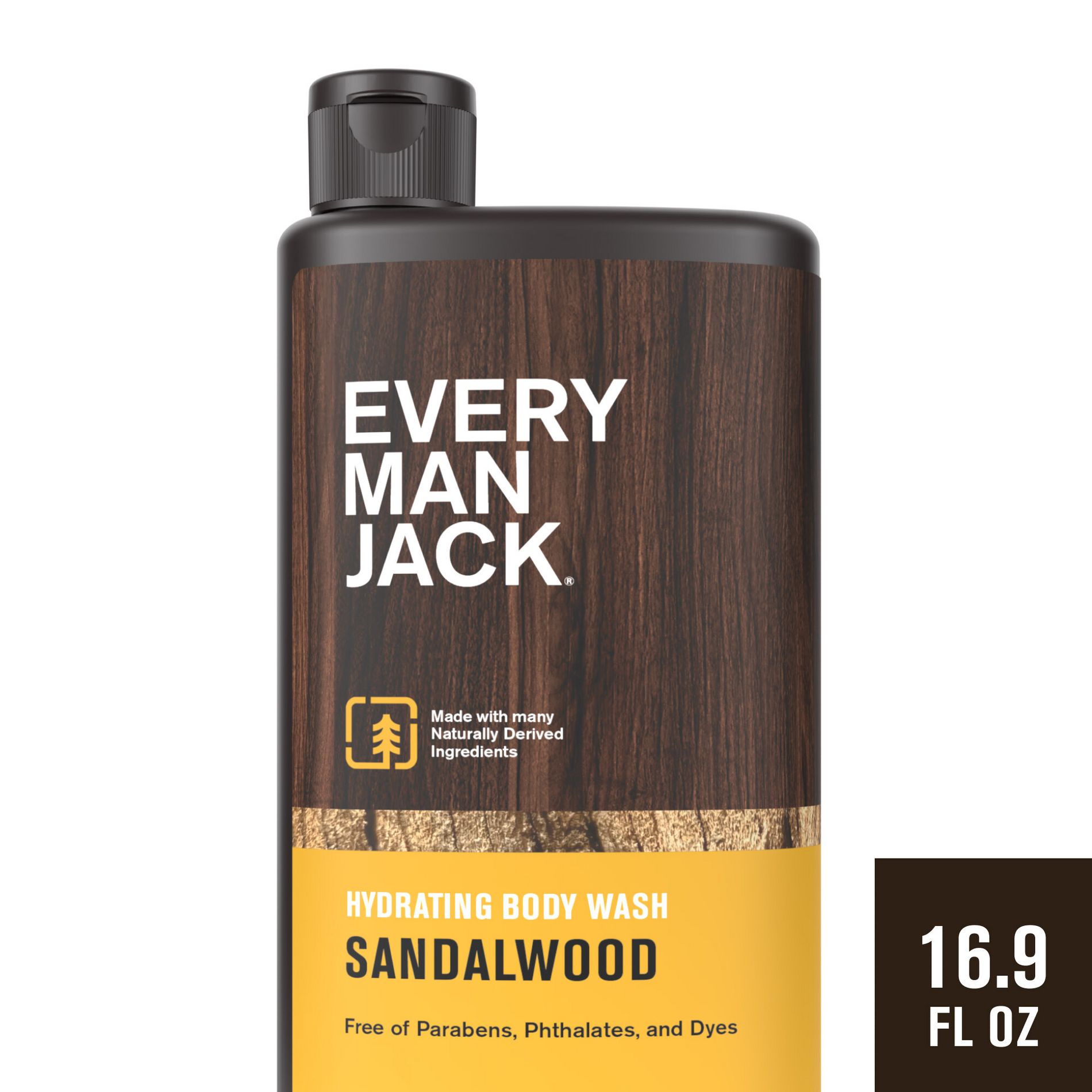 Every Man Jack Sandalwood Hydrating Men's Body Wash - 16.9 fl oz