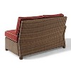 Bradenton Steel Outdoor Left Side Sectional Sangria/Weathered Brown - Crosley - 3 of 4