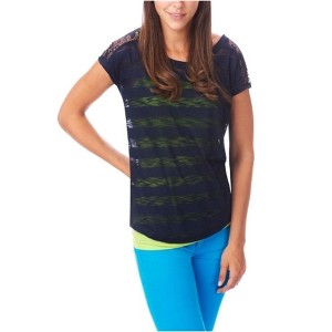 Aeropostale Womens Stripe Lace Back Pullover Blouse - 1 of 1