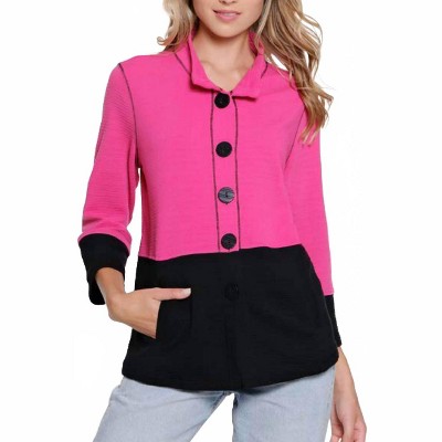 Women's 3/4 Band Sleeve Wire Collar Jacket - Multiples