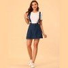 Allegra K Women's Denim A-Line Adjustable Strap Braces Mini Suspender Skirt - 3 of 4