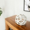 HomeRoots 7" White Ceramic Decorative Orb Tabletop Sculpture - 2 of 4