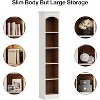 Tribesigns 70.86" Narrow Corner Bookcase, 5-Tier Cubic Bookshelf - 4 of 4