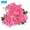 Unique Bargains Home Wedding Decor Hydrangea Silk Faux Artificial Flowers 17.7'' Long - 3 of 4