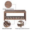 Zeus & Ruta 47 in. Modern Coffee Table with Storage Shelf - Antique Brown - 3 of 4