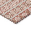Salmon Beige And Copper Quatrefoil Washable Indoor Outdoor Area Rug - 4 of 4