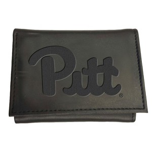 Evergreen NCAA Pitt Panthers Black Leather Trifold Wallet Officially Licensed with Gift Box - 1 of 1