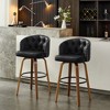 Beautyolove Faux Leather Upholstered Bentwood Swivel Counter Height Bar Stool - 4 of 4