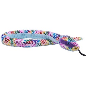Wild Republic Foilkins Snake Dotted Rainbow Snake Stuffed Animal, 54 Inches - 1 of 1