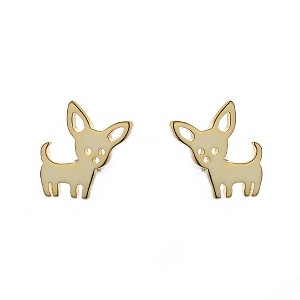 Amy and Annette 14k Chihuahua Dog Earrings - 1 of 4