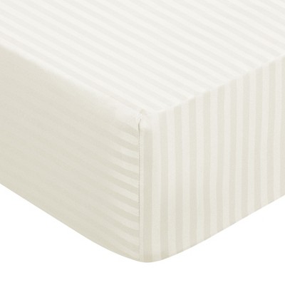 PiccoCasa 100GSM Microfiber Striped Bed Fitted Sheet 16 Inch Deep Pocket Bed Mattress Cover