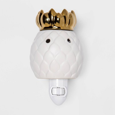 5" x 3" Pineapple Dish Plug-In Scent Warmer Gold/White - Opalhouse™