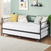 Twin Daybed with Trundle Metal, Twin Trundle Bed Frame, Space Saving, Heavy Duty Metal Slats for Living Room, Bedroom - 2 of 4