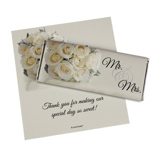 Floral Wedding Candy Party Favors Wrapped Hershey's Chocolate Bars or Wrappers Only by Just Candy - 1 of 3