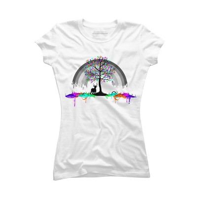 Junior's Design By Humans Melting Colors Parasite By Tobiasfonseca T-Shirt