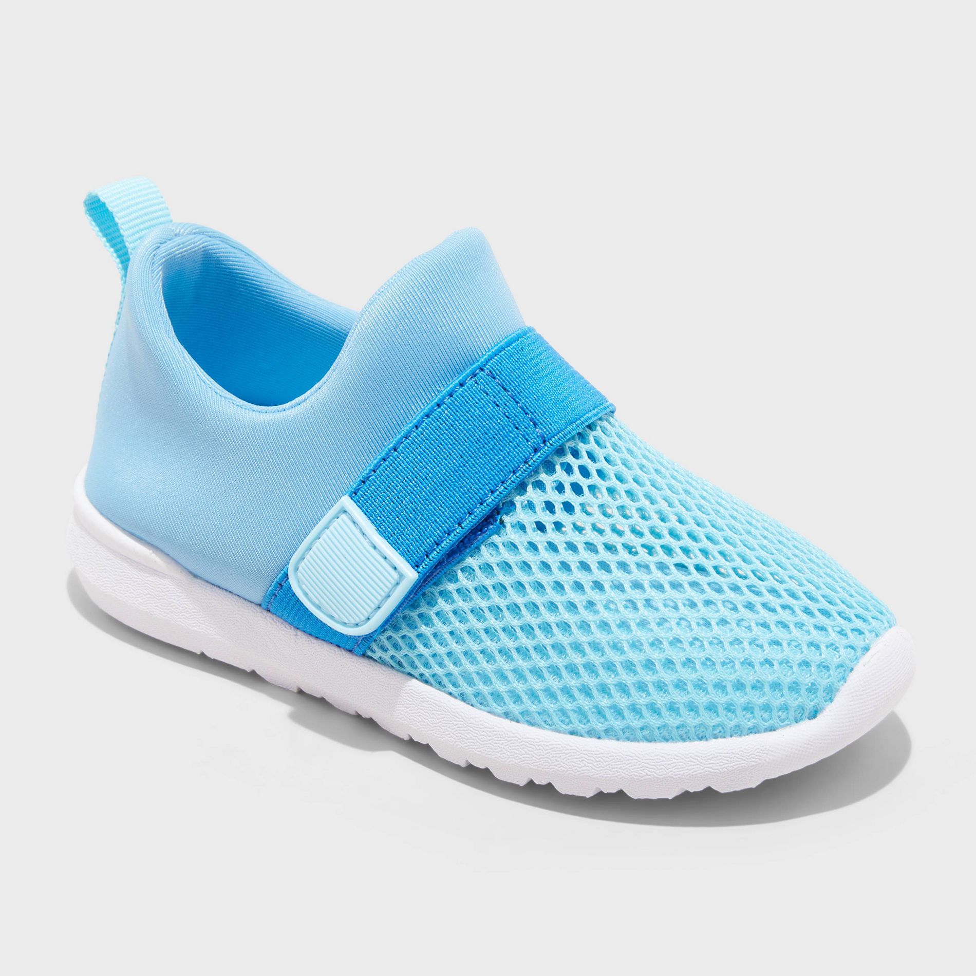 Toddler Austen Water Shoes - Cat & Jack™ Blue 9T: Hook and Loop, Non-Marking Outsole, Closed Round Toe