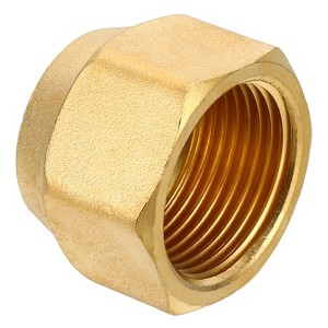 Unique Bargains Brass HVAC Leak Prevention 45 Degree SAE Flare Tube Fitting Hex Seal Cap - 1 of 4