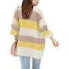 Girls Sweater Cardigan Open Front Longline Sweater Cable Knit Sweater Long Sleeve Color Block Sweater,Lenmon - 2XL - 2 of 3