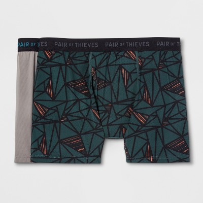 Pair Of Thieves Men's Solid/abstract Print Super Fit Boxer Briefs 2pk -  Orange/red/black Xl : Target