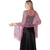 INSPIRE CHIC Women's Sequin Shawls and Wraps for Evening Dresses Fringed Sparkly Scarf 1Pc - 2 of 4