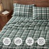 4 Pieces King 100% Cotton Flannel Printed Sheet Set,Finton - 3 of 4