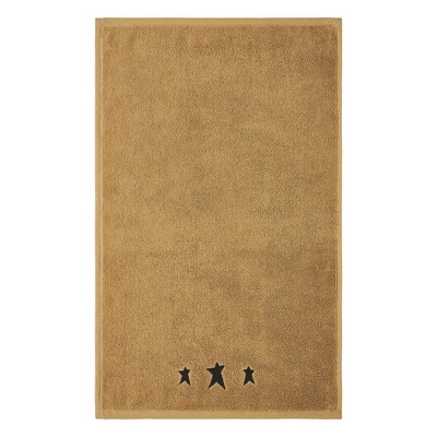 Black Prim Stars Tan Hand Towel Set of 2 16x26 VHC Brand