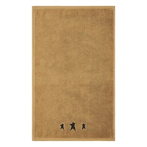 Black Prim Stars Tan Hand Towel Set of 2 16x26 VHC Brand - 1 of 4