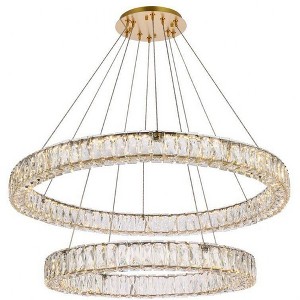 Elegant Lighting Monroe 2 - Light Chandelier in  Gold - 1 of 4