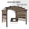 EAGLE PEAK 11.4x11.4 Outdoor Pergola with Retractable Textilene Sun Shade Top - 4 of 4