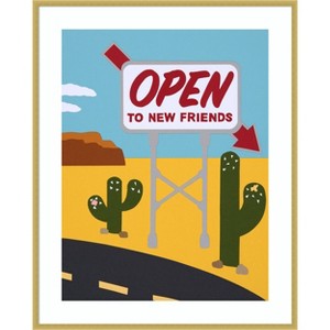 Amanti Art Open To New Friends by Rankin Willard Wood Framed Wall Art Print - 1 of 4