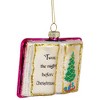 Northlight Glittered Twas the Night Before Christmas Book Glass Ornament - 3.5" - 4 of 4