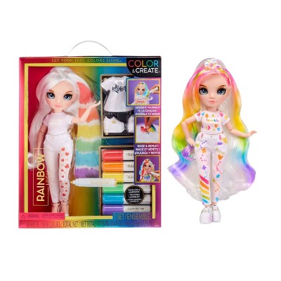 Rainbow High Color & Create Diy Fashion Doll - Blue Eyes/straight Hair :  Target