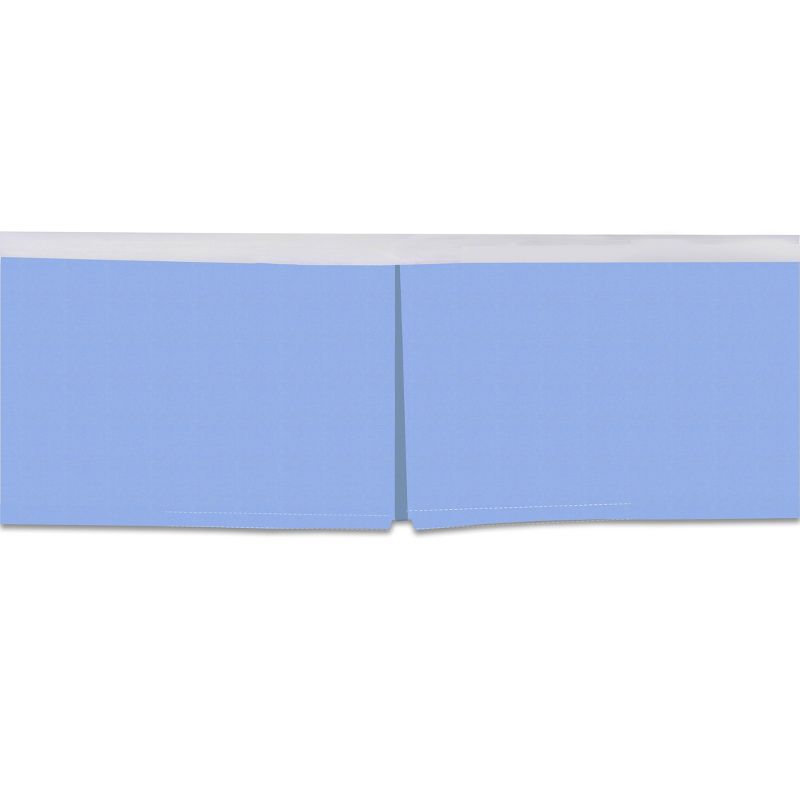  Bacati - Solid Crib/Toddler Bed Skirt - Blue, 3 of 4