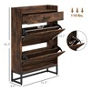 Aghana Digitals Farmhouse Narrow Shoe Cabinet with 2 Tilt-Out Drawers, Adjustable Shelves, Top - 2 of 4