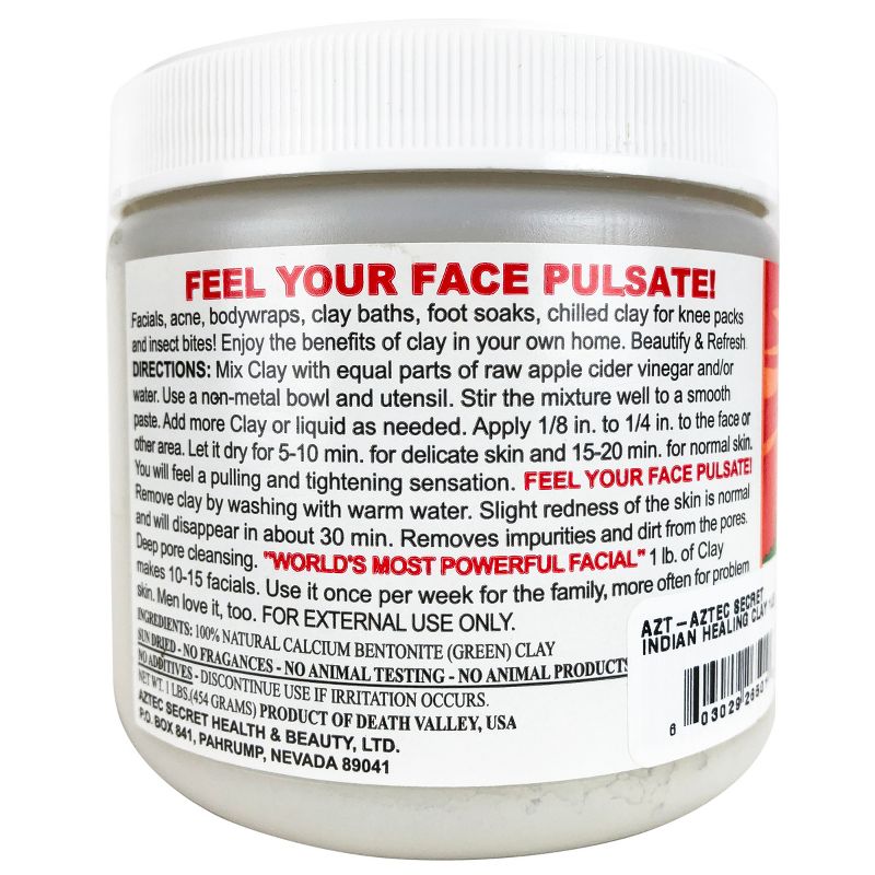 Aztec Secret Indian Healing Clay Deep Pore Cleansing Face & Body Mask, Natural Calcium Bentonite Clay, 2 of 10