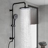 PROOX 3-Spray Round Wall Bar Shower Kit with Handheld Shower and Adjustable Slide Bar In Matte Black (Valve Not Included) - 3 of 4