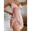 Clearlove Women Sexy Sleepwear Satin Lace Nightwear Spaghetti Strap Dress - 3 of 4