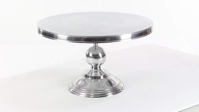 Traditional Aluminum Coffee Table Silver - Olivia &#38; May, 2 of 6, play video