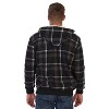 Gioberti Men's Checkered Flannel Hoodie Jacket with Faux Shearling Lining - 4 of 4