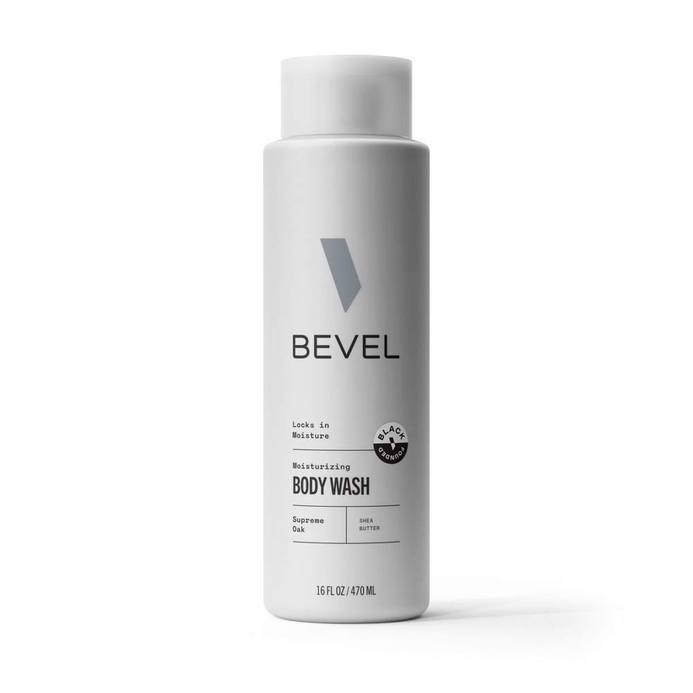 Photos - Shower Gel Bevel Men's Body Wash, Moisturizing, Supreme Oak with Shea Butter - 16 fl oz