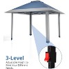 13x13 FT Outdoor Folding Gazebo with Mosquito Netting – Instant Tent with UV & Rain Protection, Silver Coated Cover - 4 of 4