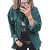 Coolmee Womens Corduroy Button Down Shirts Dressy Casual Long Sleeve Blouses Fall Tops Jackets - 2 of 4