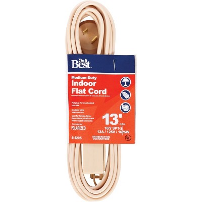 Do it Best  13 Ft. 16/2 Flat Plug Tan Extension Cord IN-PT2163-8I-3PK