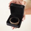 Juvale Square Velvet Jewelry Gift Box for Wedding, Birthday and Anniversary, Bracelets Storage Organizer Case, Black, 3.5x3.5x1.9 In - 2 of 4