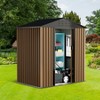 6x4 FT Outdoor Storage Shed, Large Metal Tool Shed with Sliding Door & Air Vent, Lockable Utility Tool Shed Storage House for Garden Patio Backyard - 3 of 4