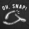 Womens Oh Snap T Shirt Funny Turkey Day Thanksgiving Wishbone Graphic Novelty Tee - Crazy Dog Women's T Shirt - 2 of 4