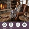 Faux Shearling Fleece Throw Blanket - Wolf Print Pattern by Hastings Home - 4 of 4